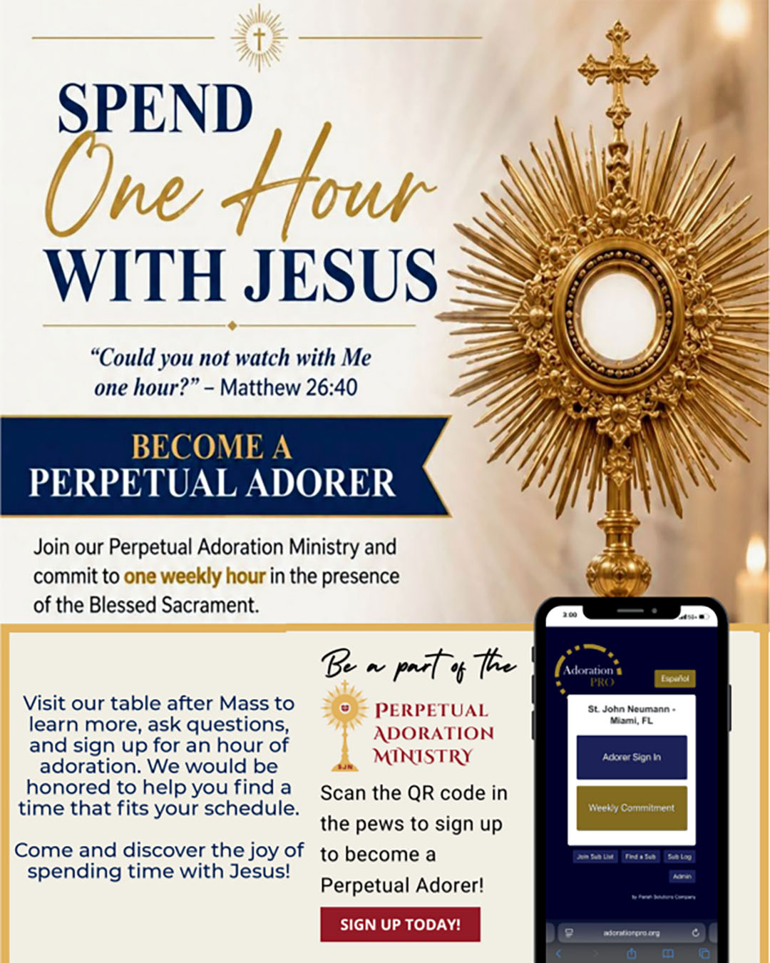 Become a Perpetual Adorer, Sign Up Today!                                                                                                                                                                                                                                                                   