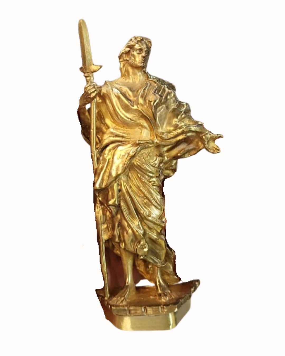 Saint statue — sword
