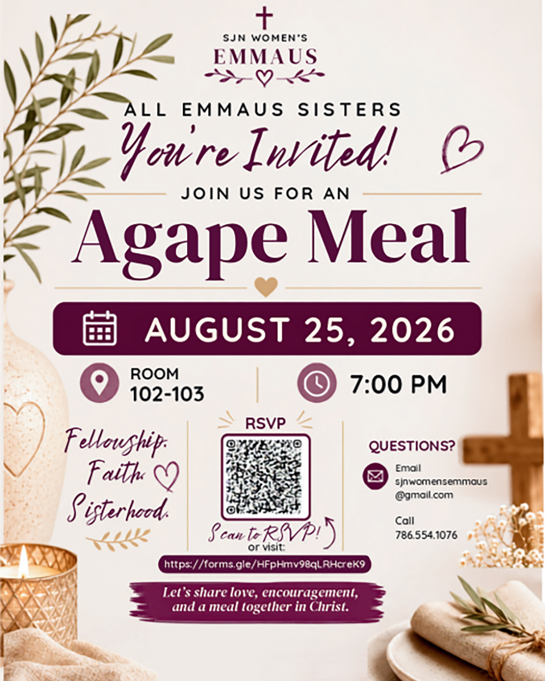 SJN Women’s Emmaus Agape Meal